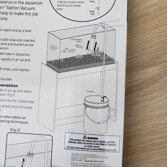 New Aqueon Aquarium Fish Tank Siphon Vacuum Gravel Cleaner Hand Syphon Pump Hose - Picture 11 of 15